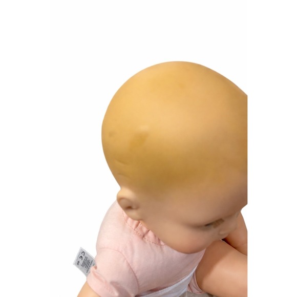 American Girl Bitty Baby 15" Doll Blue Eyes Bald Pink Outfit TLC 2014 - Picture 9 of 11